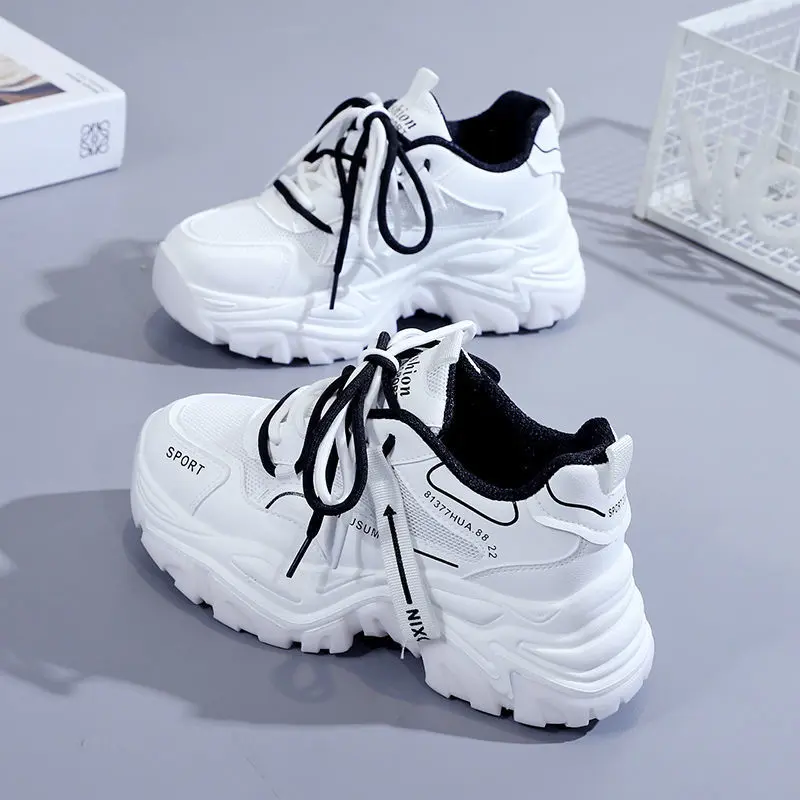 Giày Nữ, Dad Shoes, Hàng Mới Về Mùa Hè Và Mùa Thu 2024, Thoáng Khí Và Thoải Mái, Phong Cách Dễ Phối Đồ Giày Thể Thao Lưới Thường Ngày Đế Dày Sneaker 3