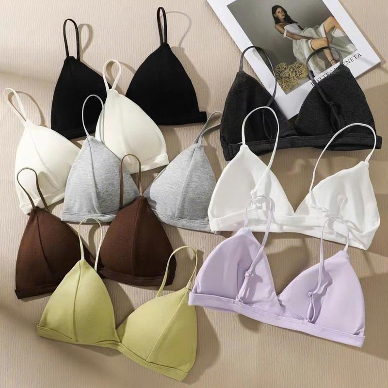 Áo Bra Nữ Cotton Mút Mỏng Nhẹ Cup Tam Giác 2 Dây Mảnh Quyến Rũ, Áo Lót Mềm Thoáng Mát Hở Lưng Sexy Bellar Bra B968