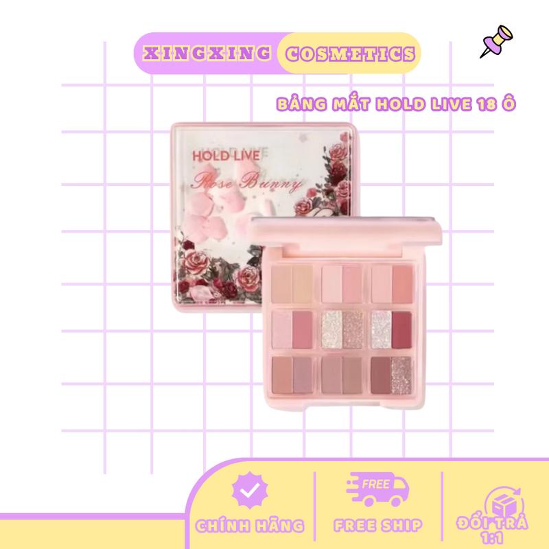 Bảng Phấn Mắt 18 Ô Thỏ Hoa HOLD LIVE Sweet Garden Bunny HL692 - HOLDLIVE