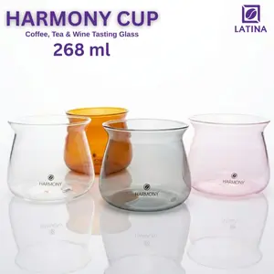 Latina Harmony Cup Coffee Tea Wine tasting glass 268 gelas kaca pencicip kopi teh anggur - clear