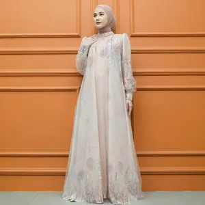 Aisyalina Id Varsella Series 2 & Kalyca Tanpa Hijab Bahan Ceruty Armany Baby Doll, Armany Print Mix Tile Payet Dress Gamis Wanita