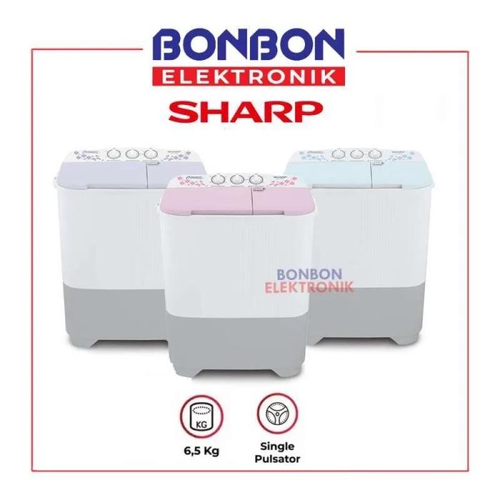 Gambar Sharp Mesin Cuci 2 Tabung 6.5KG ES-T70MW PK / EST 70 MW PK/LC dari Bonbon Elektronik_NEW Kota Administrasi Jakarta Utara Tokopedia