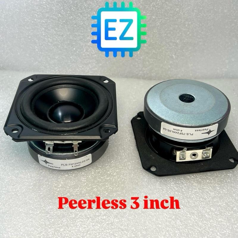 Củ loa toàn dải Peerless 3 inch 4ohm 15-40W hàng có tem tặng dây loa