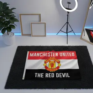Poster Kain Flag MU FC The Red Devil / Manchester United / One Love | Dekorasi Ruangan \ Dekorasi Aestetik
