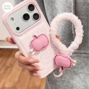 Case Iphone Plush 3D Apple Pear Handle Suitable For Iphone 17 Promax 16 15 14 Promax Pro 13