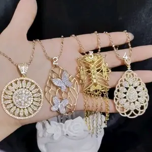 Titanium88 Aneka Kalung Hijab Gold Tia Full Mata Wanita Bronze Imitasi KL5