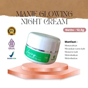 [COD] GLOWING NIGHT CREAM MAXIE SKINCARE (KRIM FLEK) Perawatan Wajah Pencerah Mencerahkan Aging