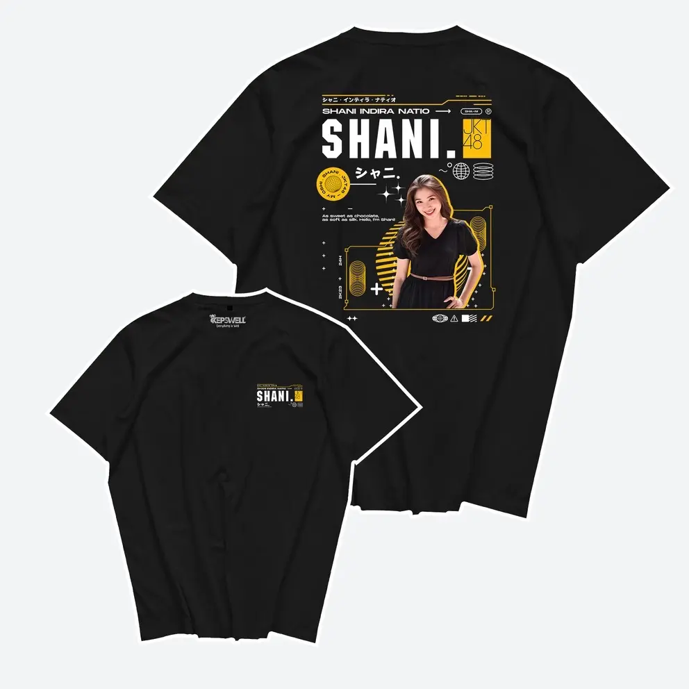 Kaos My Oshi Shani  JKT48 - Baju Streetwear - T-Shirt Viral Combed 30s Pria Unisex