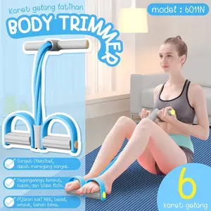 Bettergrow Body Trimmer 6 Tali Alat Olahraga Fitness Gym Yoga Latihan Otot Perut Paha Pinggang Pembakar Lemak alat  pedal  tarik  fitness