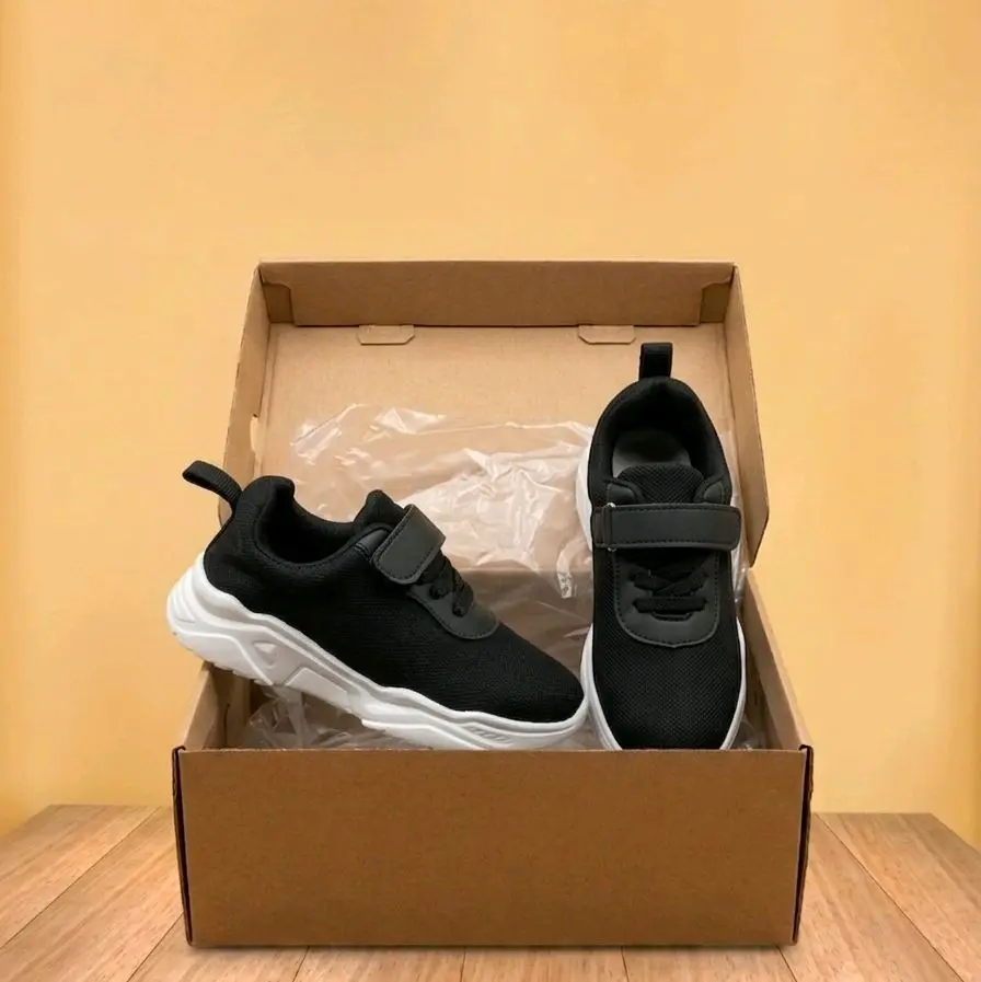 SEPATU SNEAKERS ANAK LAKI-LAKI PEREMPUAN SEPATU SEKOLAH ANAK SEKOLAH TK-SD SIZE 26-35 Fashion Hitam