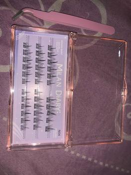 Product Review of [ LANGSUNG TEMPEL ] MILAN STORY Serat Kapas Premium N04 Bulu Mata Palsu | Eyelash Extention | Eye Make Up Tanpa Pinset from T**🎀 2