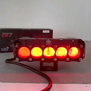 Lampu Tembak Sorot Laser 5 mata Devil CR7 4 Kipas Pendingin Full Aluminium Waterproof