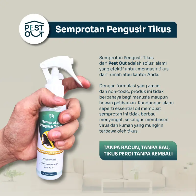 Semprotan Pengusir Tikus Rodent Repellent 250 ml Cairan Obat Pembasmi Tikus Ampuh Bukan Racun 1