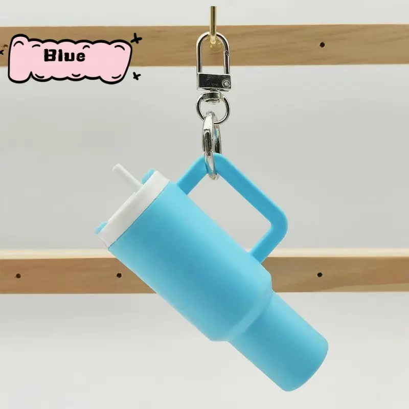 1pc Cute Mini Water Cup Lipstick Keychain Detachable Pendant Creative ...