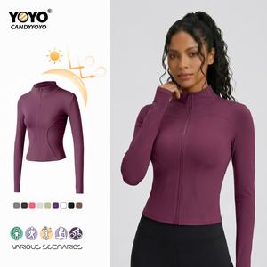 ropa de yoga de ajuste ceñido y alta elasticidad, chaqueta deportiva para mujeres con cremallera y cuello alto, regalo perfecto para esta temporada navideña, ¡aprovecha la venta del black friday! ropa deportiva para mujeres de interior y exterior.