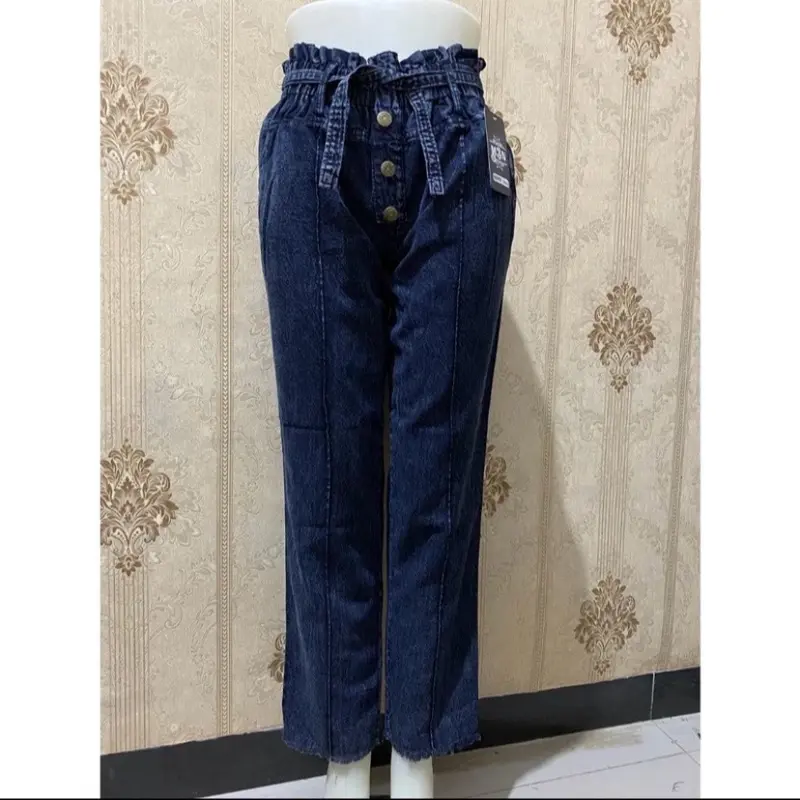 Celana Beggy Pants Jeans Wanita//Beggy Pants Jeans Kancing 3 Dewasa Panjang 4