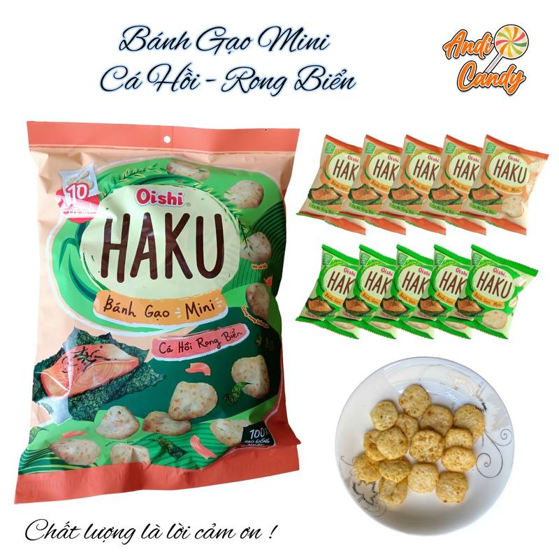Bánh Gạo Nướng Vị Dừa Sấy Mè Rang Cá Hồi Oishi - Snack Ăn Vặt
