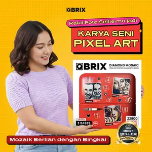 QBRIX Diamond Magnet Bases 3in1 DIY Magnet Kulkas Custom Foto Puzzle Art Hadiah Unik Couple Ulang Tahun