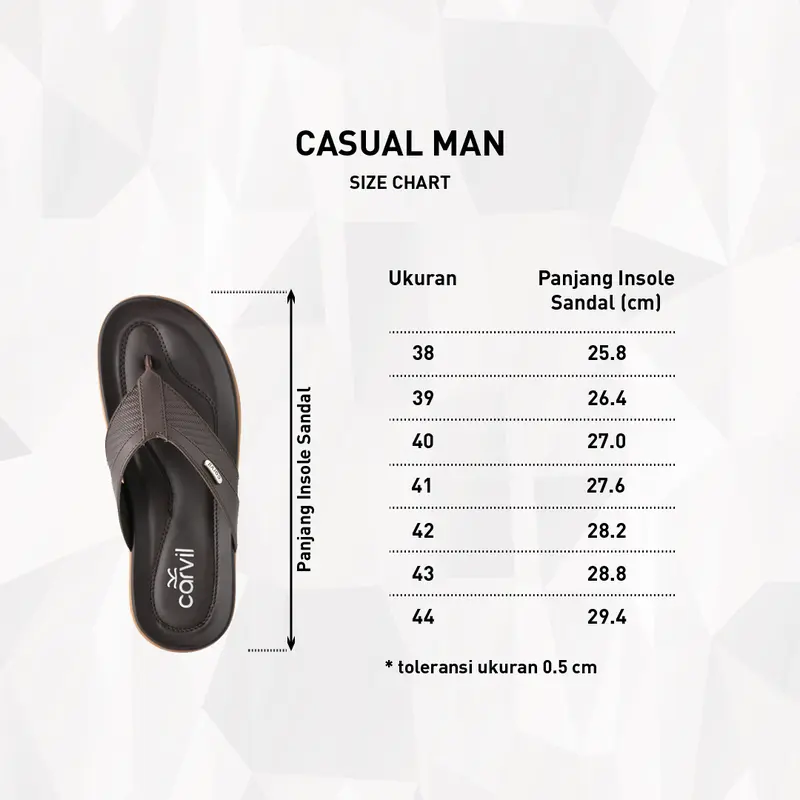 Carvil Sandal Pria Wolker-01 M - Casual Flat 4