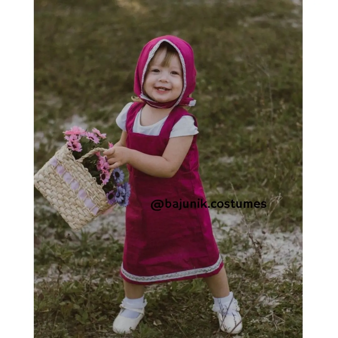 Baju marsha and the bear / bajuanak / kostumanakkarnaval / kostum murah / bajuanakunik / bajunikcostum / kostummurah / bajuanak / kostumlucuanak / kostumdisney Karakter Kartun