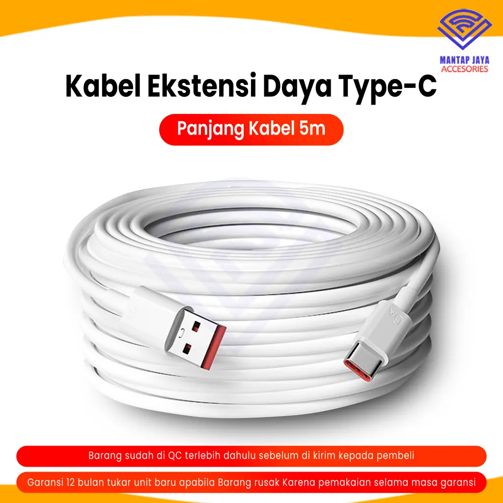 [COD] KABEL CHARGER CAMERA KAMERA CCTV TYPE TIPE C PANJANG KABEL 5 METER