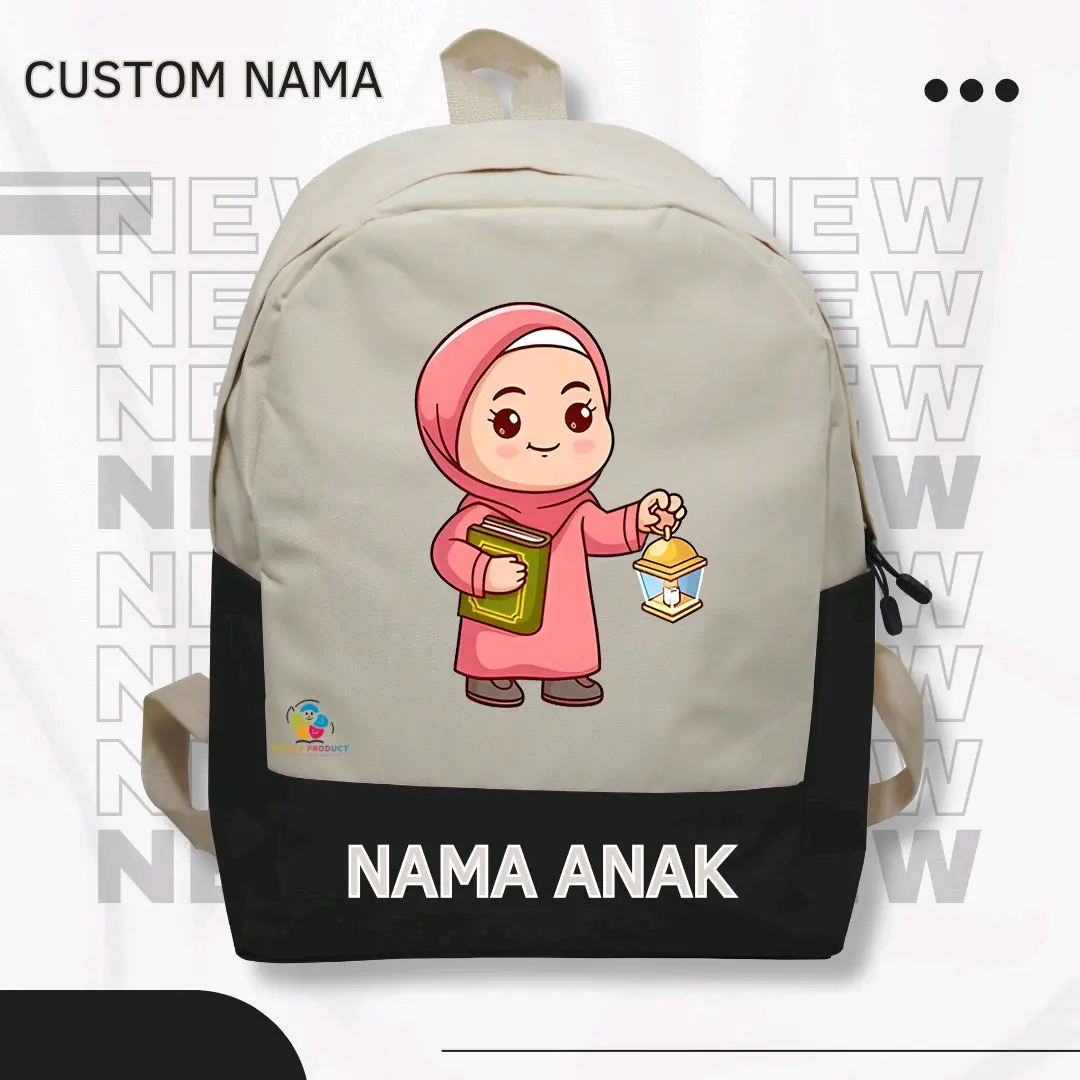 Tas Ransel Backpack Anak-karakter anak Ngaji TK SD Termurah (Free Nama)