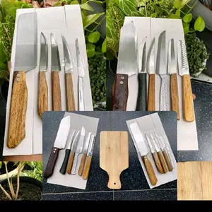 Pisau Set Dapur Murah Isi 5 Dan 6 Kitchenware Dengan Desain Tangan Kayu Dan Stainless Steel