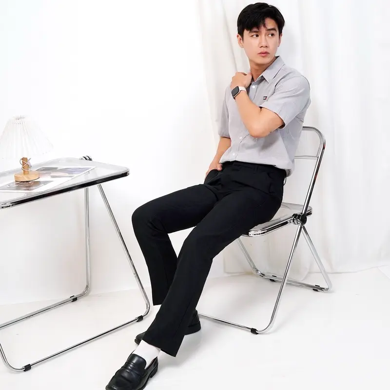NSSTAR - Celana Formal Pria Slimfit Hitam Kerja Kantor 3