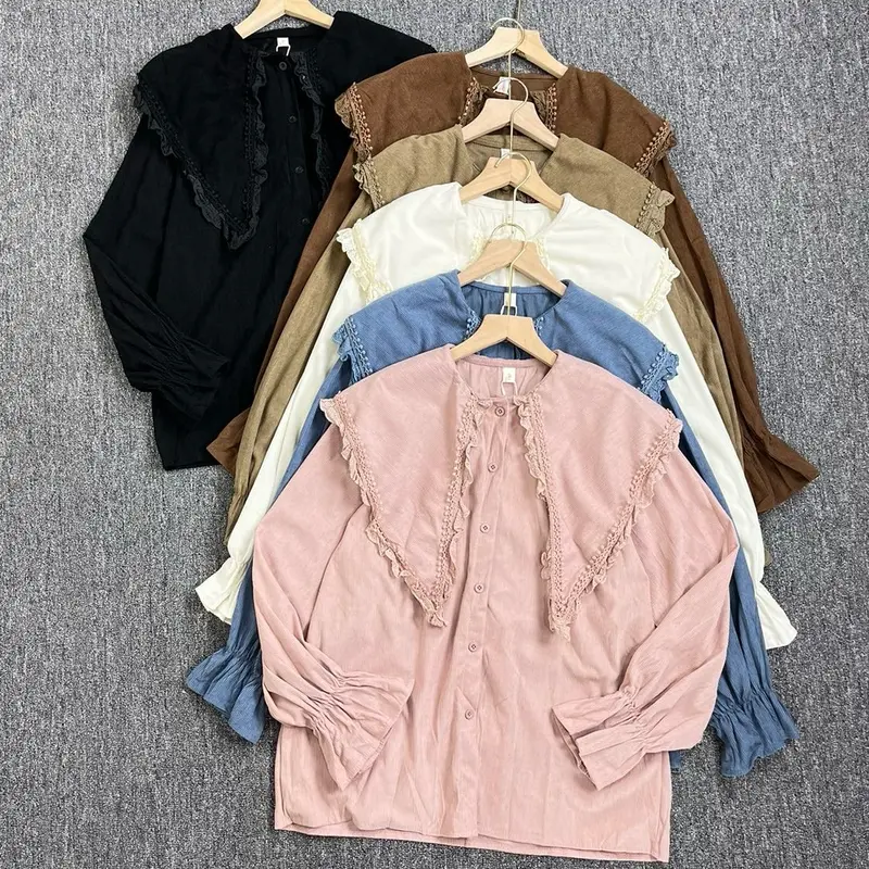 Zyy Label - Atasan Wanita - Kemeja Aleta Bahan Corduray 0