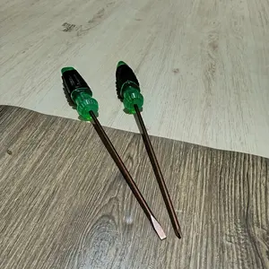 Obeng Magnet Gagang Grip Pvc Lapis Karet 8" Inch Plus Bunga Kembang + Ph2 / Minus Gepeng - Ph6 Magnetik Screwdriver Cushion Grip Magnetic Chrome Vanadium Ph2 Ph6 6mm x 100mm Model Tekiro - 8" INCH PLUS + BJA