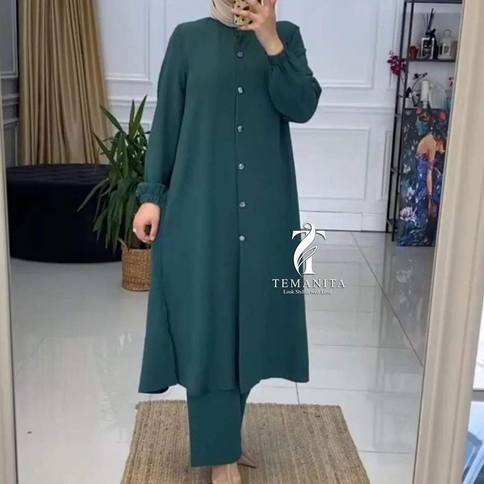 Temawanita 3-1 Miya Oneset Premium Setelan Kancing Atasan Celana Mewah