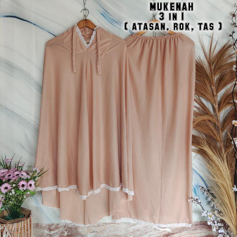 Mukena dewasa traveling 3 in 1 mix renda Mukenah 4