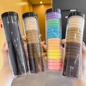 Ikat Rambut Tabung Anak Elastis Isi 20 Pcs Kunciran Wanita Motif Polos Gaya Korea Free Tabung Kekinian untuk Tampilan Rambut Lebih Stylish