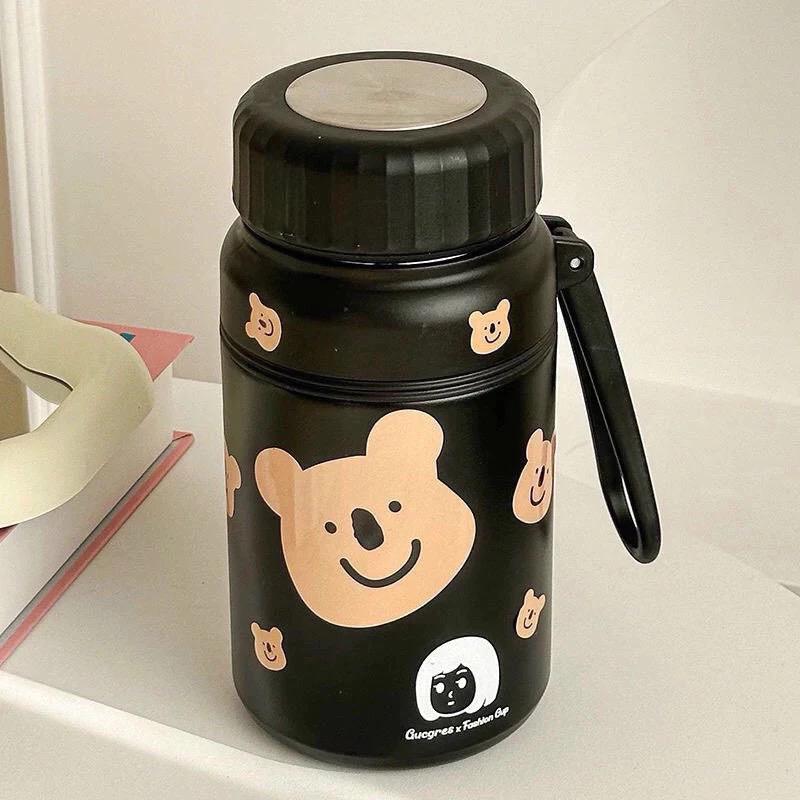 Không kèm túi Bình Giữ Nhiệt Gucgres 1000ml Có Quai Xách Nắp Vặn Kèm Lõi Lọc Trà Giữ Nóng Lạnh Lâu Tiện Mang Đi Học Đi Làm