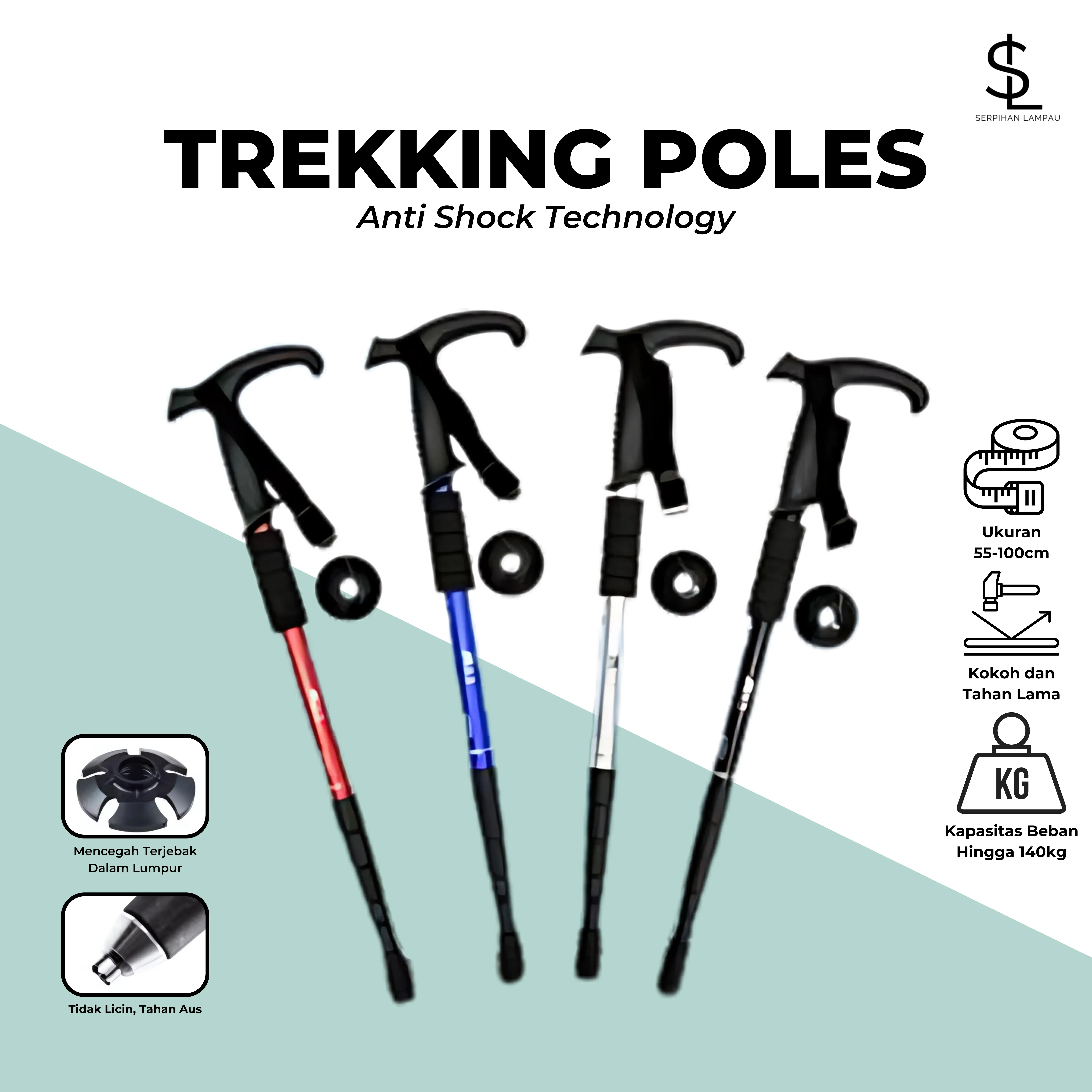 Tracking pole / Tongkat Treking Gunung Hiking Camping TP8101 - TP8102 - TP8104
