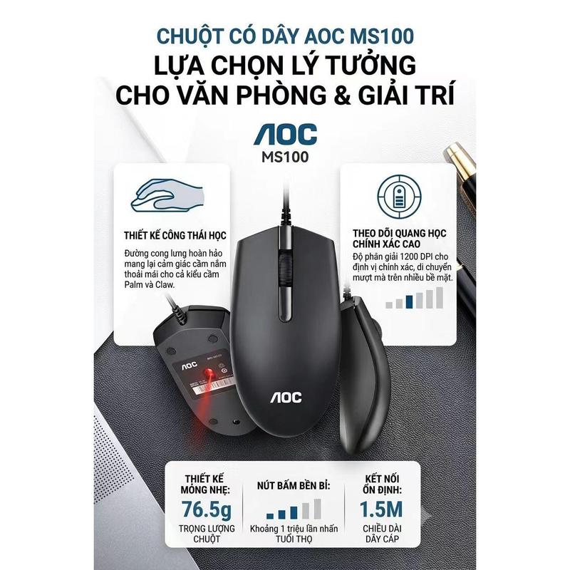 Chuột USB có dây, chuột cho văn phòng, chuột chơi game, chuột phù hợp cho máy…