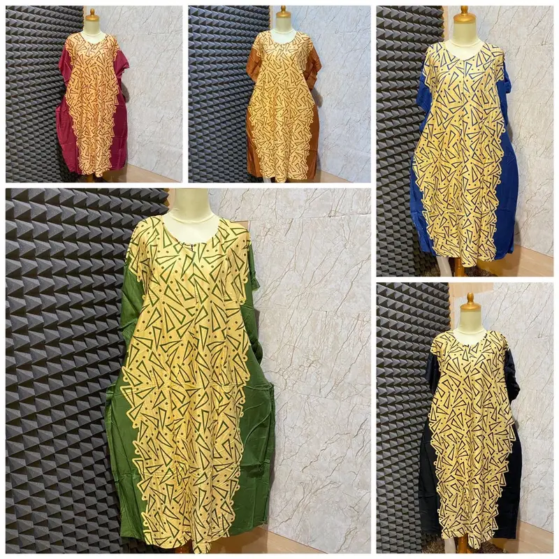 Daster Lowo LD 130 Isi 3 Motif Premium Rayon Lembut Busui Cantik Nyaman Wanita Panjang 1