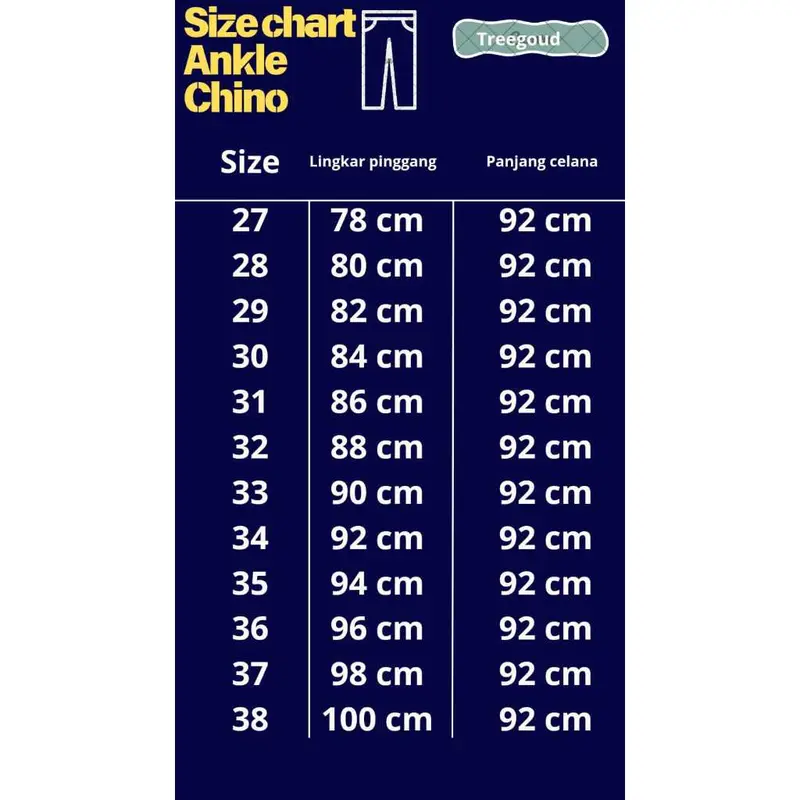 Treegoud Ankle Pants Chino Pria Reguler Fit Celana Angkle Pants Pria Celana Chinos Panjang Pria Jumbo Ankle Pants Celana Cream Pria Panjang Celana Putih Ankle Chino Ankle Pants Cream 3