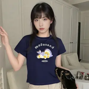 Mofusand Kaos Hitam Putih T-Shirt Tee Coquette Cat Cute Soft Aesthetic Uniqlo Dupe Dengan Desain Unik dan Menarik