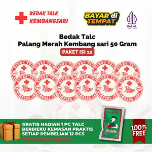 [PALING MURAH] Bedak Talc Kembang Sari 50 Gram - Paket Isi 12 pcs - Kembang Sari Powder
