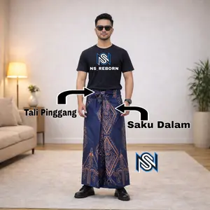 NS_Sarung Instan Dewasa Terbaru Karet Pinggang (TALI+SAKU) Sarung Traveller Kombinasi Muslim Motif Sarwon Aceh Pagar Balimun