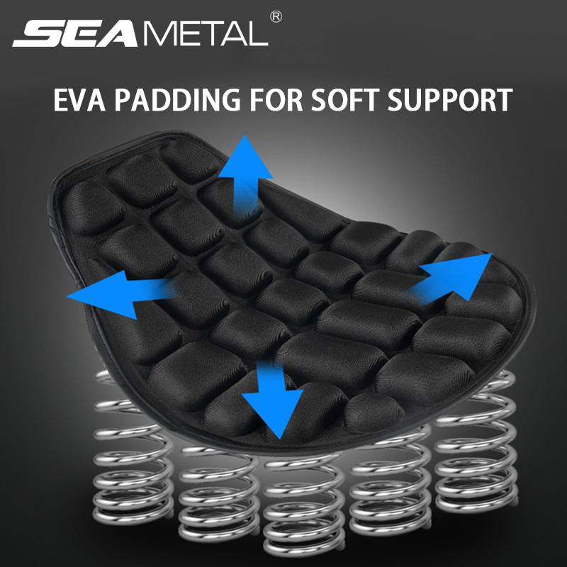 SEAMETAL Motorcycle Seat Cushion Breathable Shock Absorber Waterproof Seat Pad 4