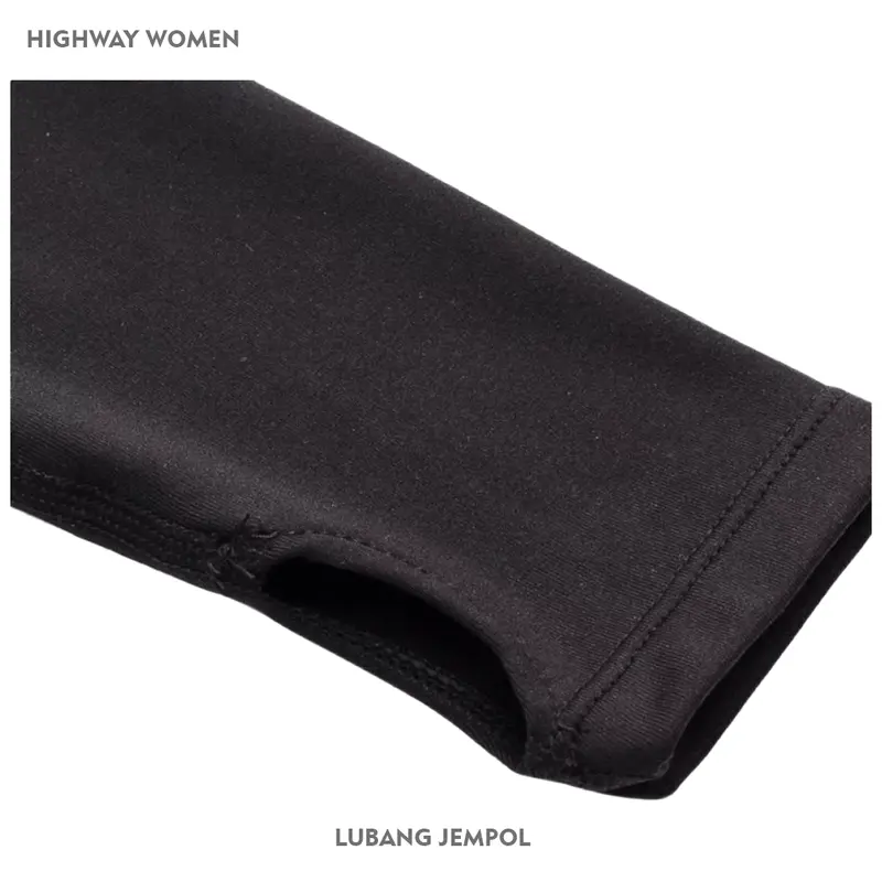 HIGHWAY Baju Kaos Manset Baselayer Sports Wanita Basic Layer compression wear Inner Lengan Panjang Long Sleve Luxury T-Shirt  Olahraga Original volly senam aerobik Zumba Jogging Renang Sepeda Pakaian 4
