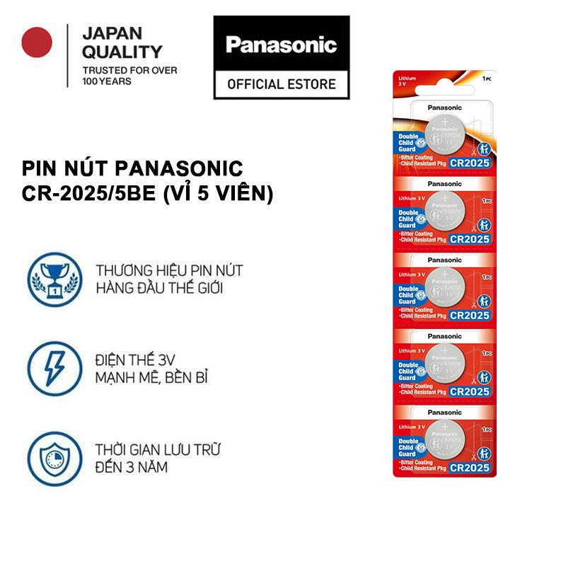 Vỉ 5 viên Pin nút Panasonic CR-2025/5BE