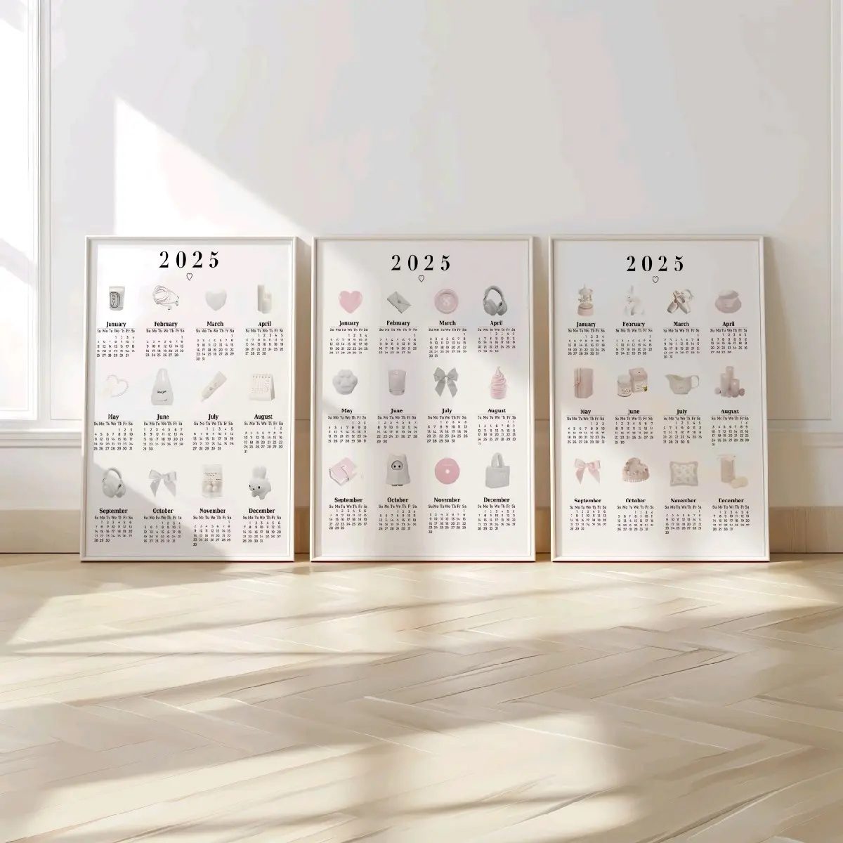 Aura Decor ~ Kalender Aesthetic 2025 Wall Decor Hiasan Dinding