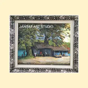 Rumah di Tepi Danau - Lukisan Cat Minyak / Oil Painting