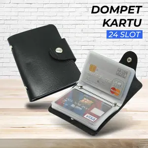 Dompet Kartu Minimalis Card Wallet Kulit PU 24 Slot Pria Cowok