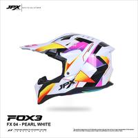 Gambar Helm Full Face Cross Pria Wanita Harian Motor Trail Tebal Nyaman SNI DOT JPX FOX3 FX4 Motif - Pearl White - L dari JPX HELMET Kab. Tangerang 2 Tokopedia