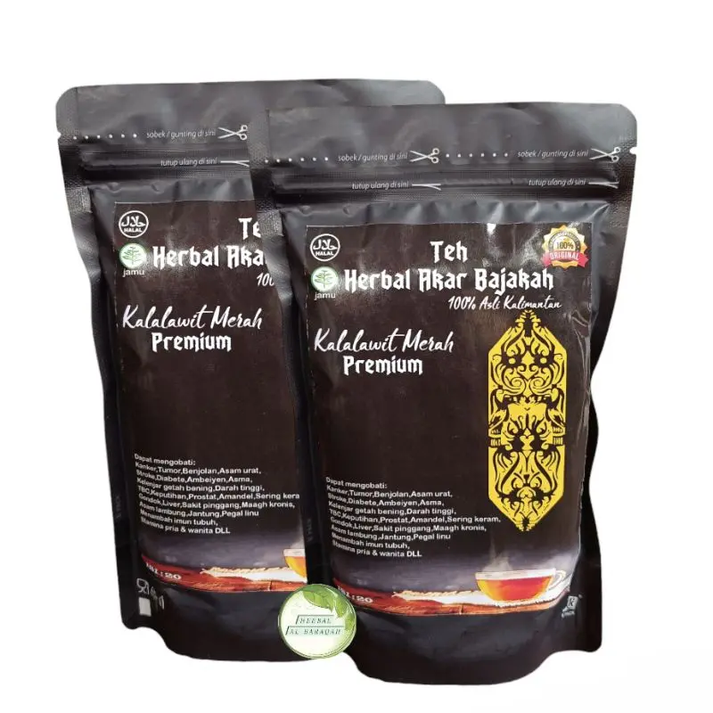 Teh herbal bajakah kalalawit merah black premium asli Kalimantan isi 20 kantong Tea bunga