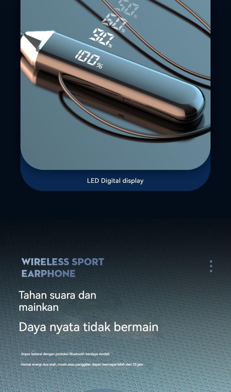 Sport Wireless Headphone Compatible 5.2 Neckband Headphones High Sound Quality Stereo LED Power Display Bluetooth Earphones Sport Wireless Headphone Compatible 5.2 Neckband Headphones High Sound Quality Stereo LED Power Display Bluetooth Earphones